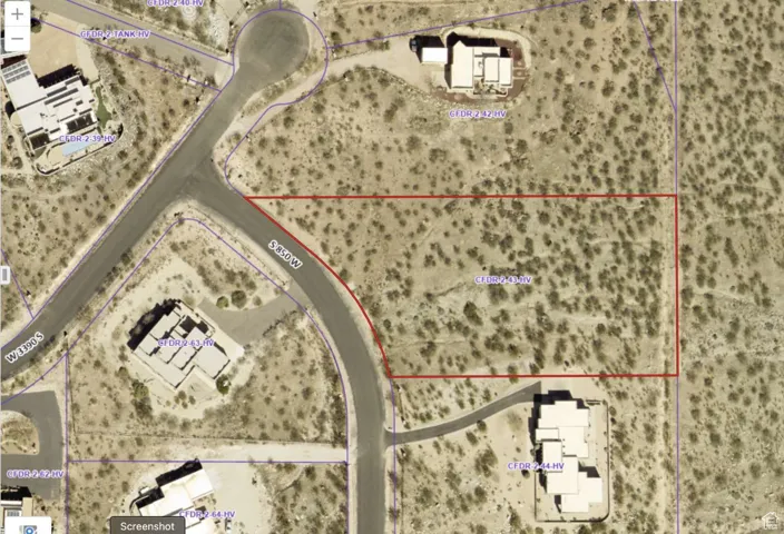 Aerial view of property's location featuring property boundaries highlighted