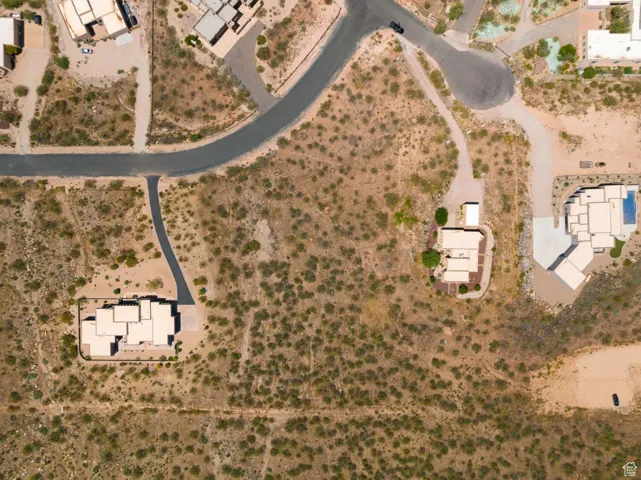 Drone / aerial view of a desert landscape