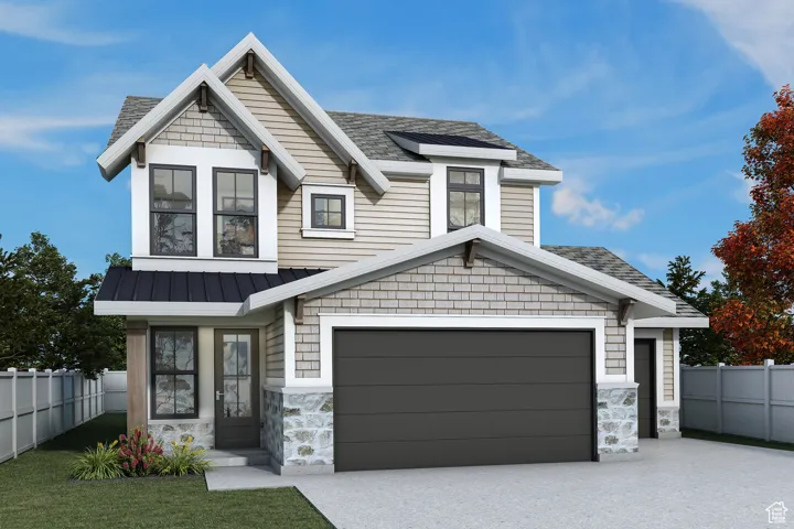 Craftsman Front Elevation Rendering