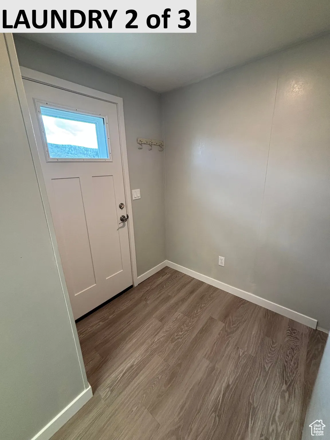 Door to the backyard from the laundry room
