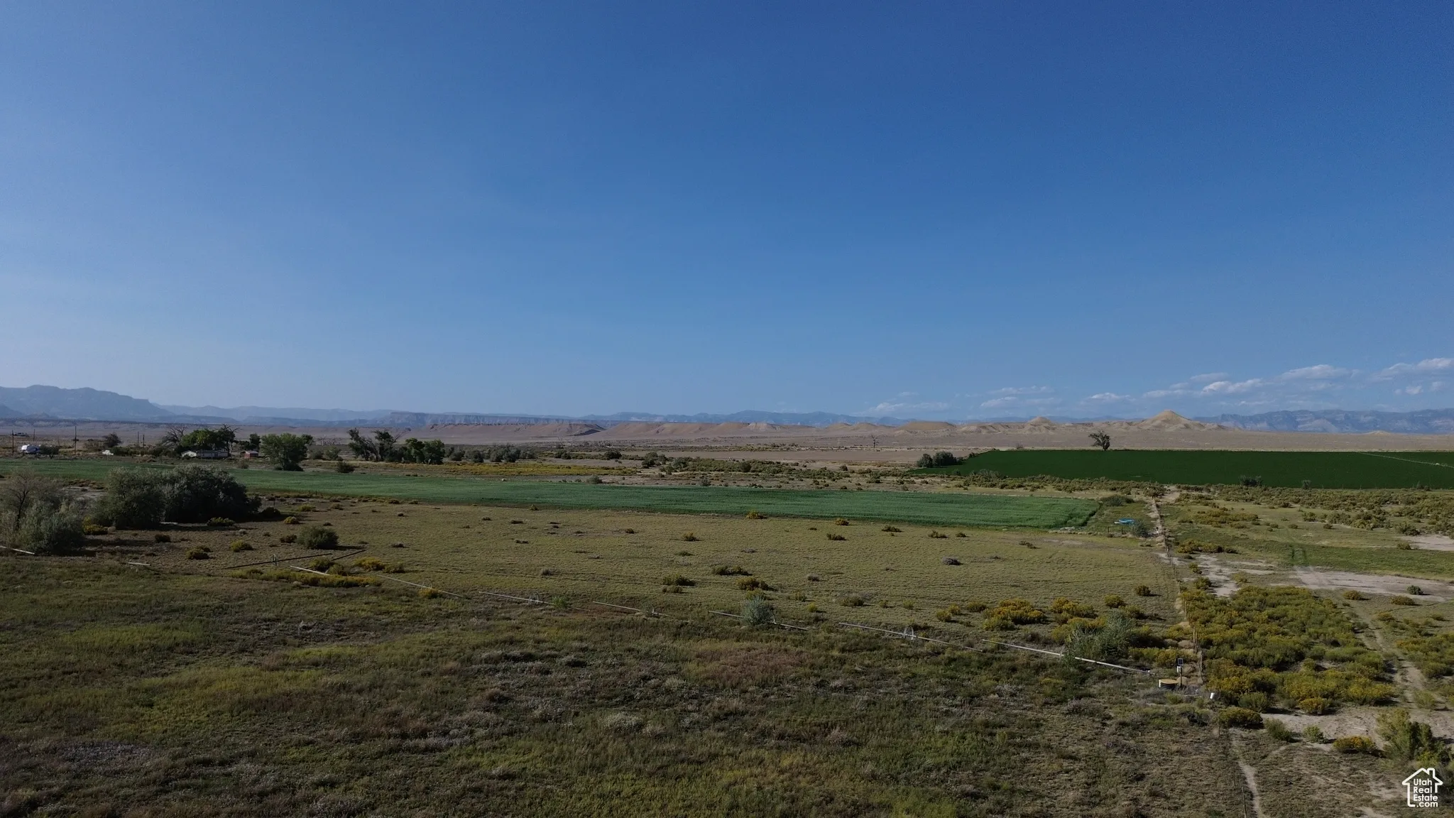 Mountain view with rural landscape