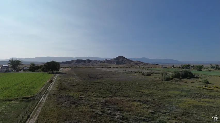 View of mountain background with rural landscape