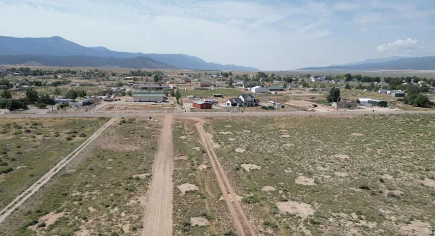 Bird's eye view of a mountain backdrop