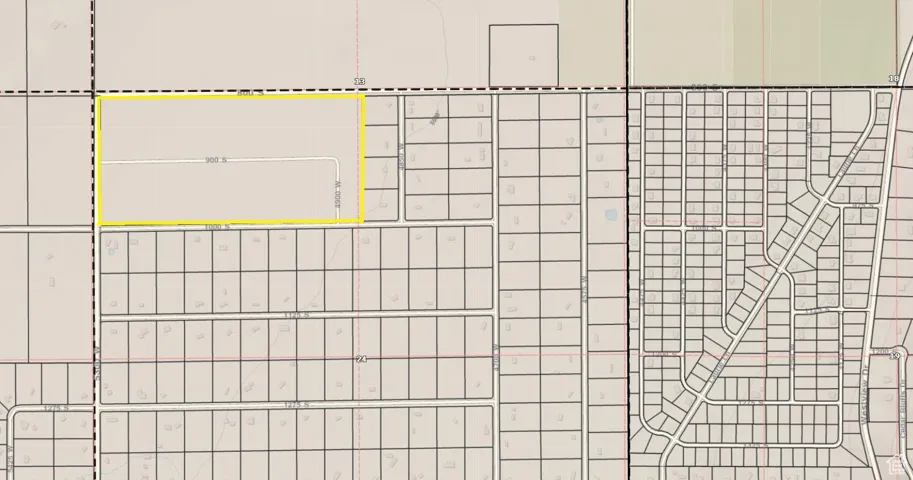 Map / location featuring property boundaries highlighted