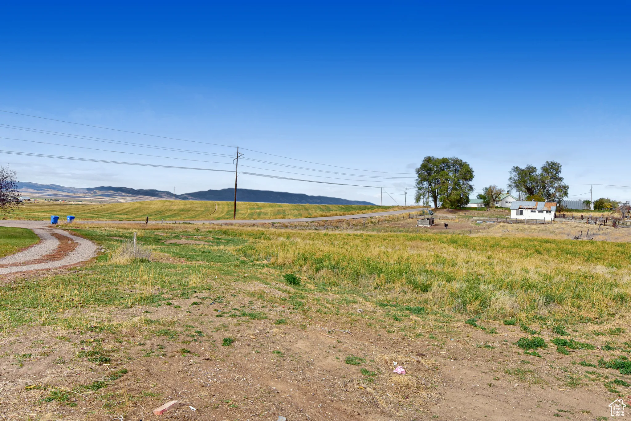 View of yard featuring a rural view and a mountain view