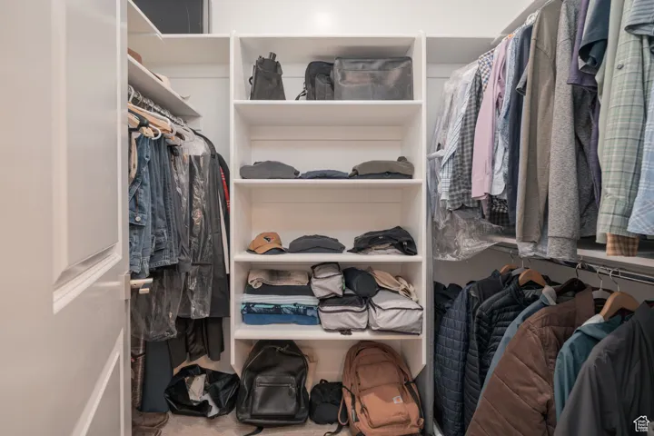 View of spacious walk in closet