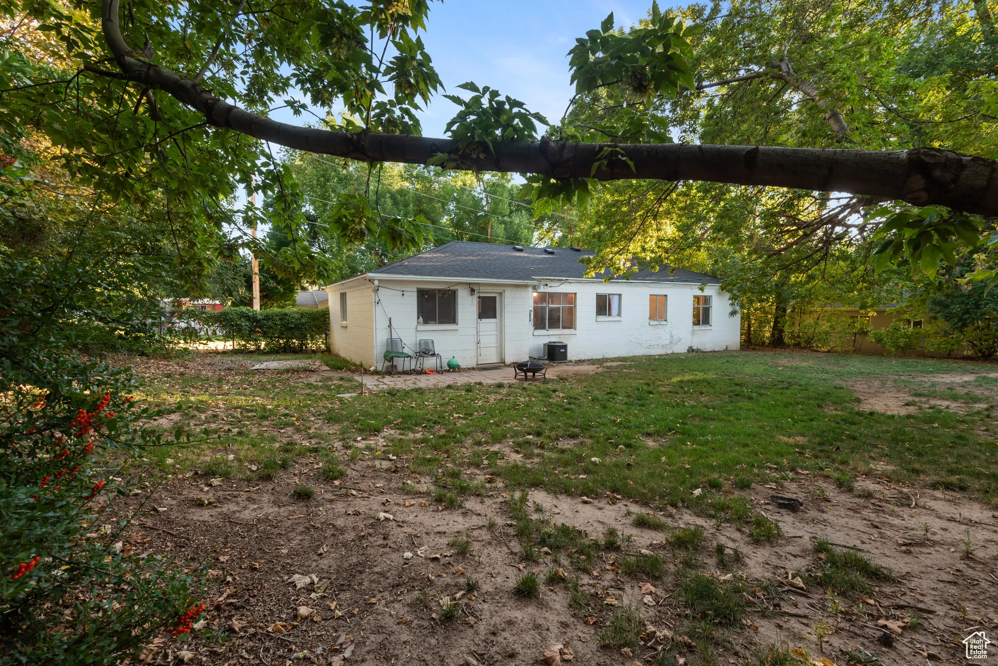 View of front of property with a patio area