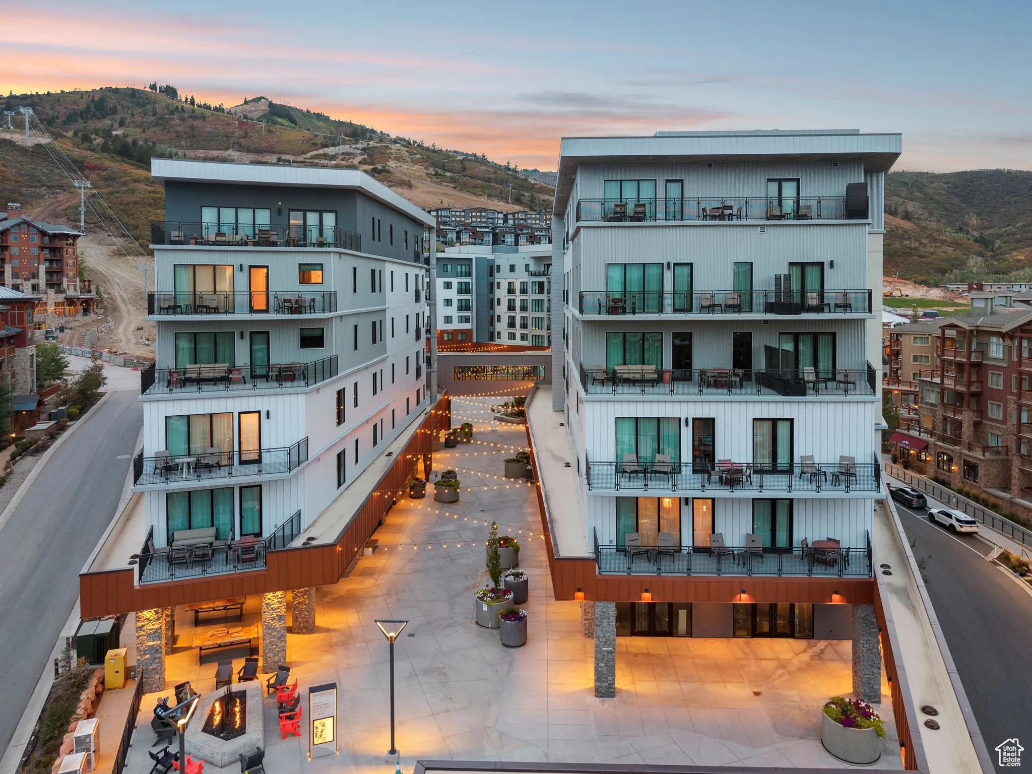 View of building exterior with a mountain view