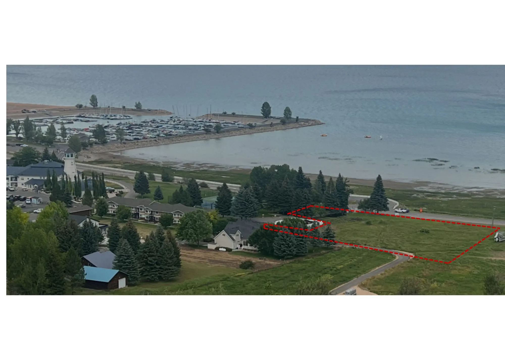 Expansive land parcel featuring direct waterfront access