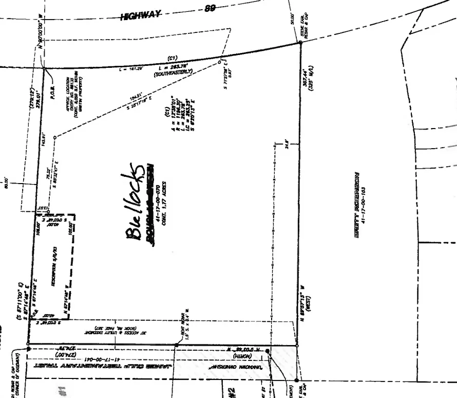 Survey Plat. Illustrating the boundaries, dimensions, and identifying features of the property