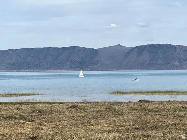 Water view featuring mountains