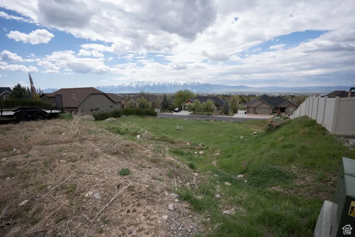 View of yard featuring a mountain viewView is looking to the west.