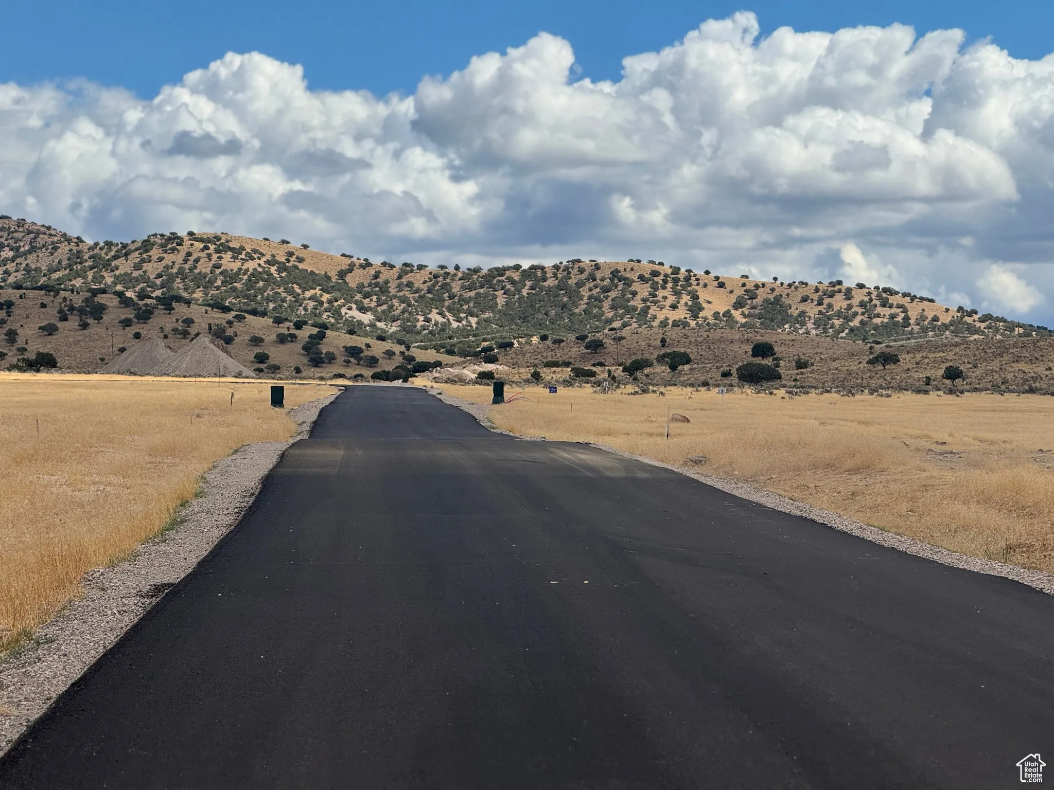 View to the east of mountain background with rural landscape