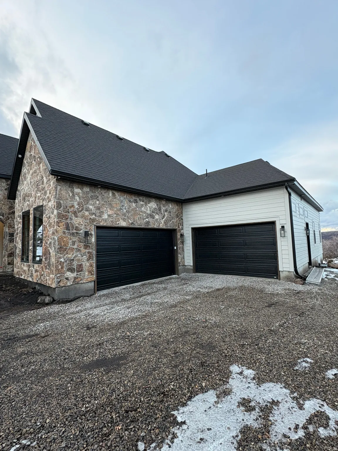 Oversized garages with extra width.