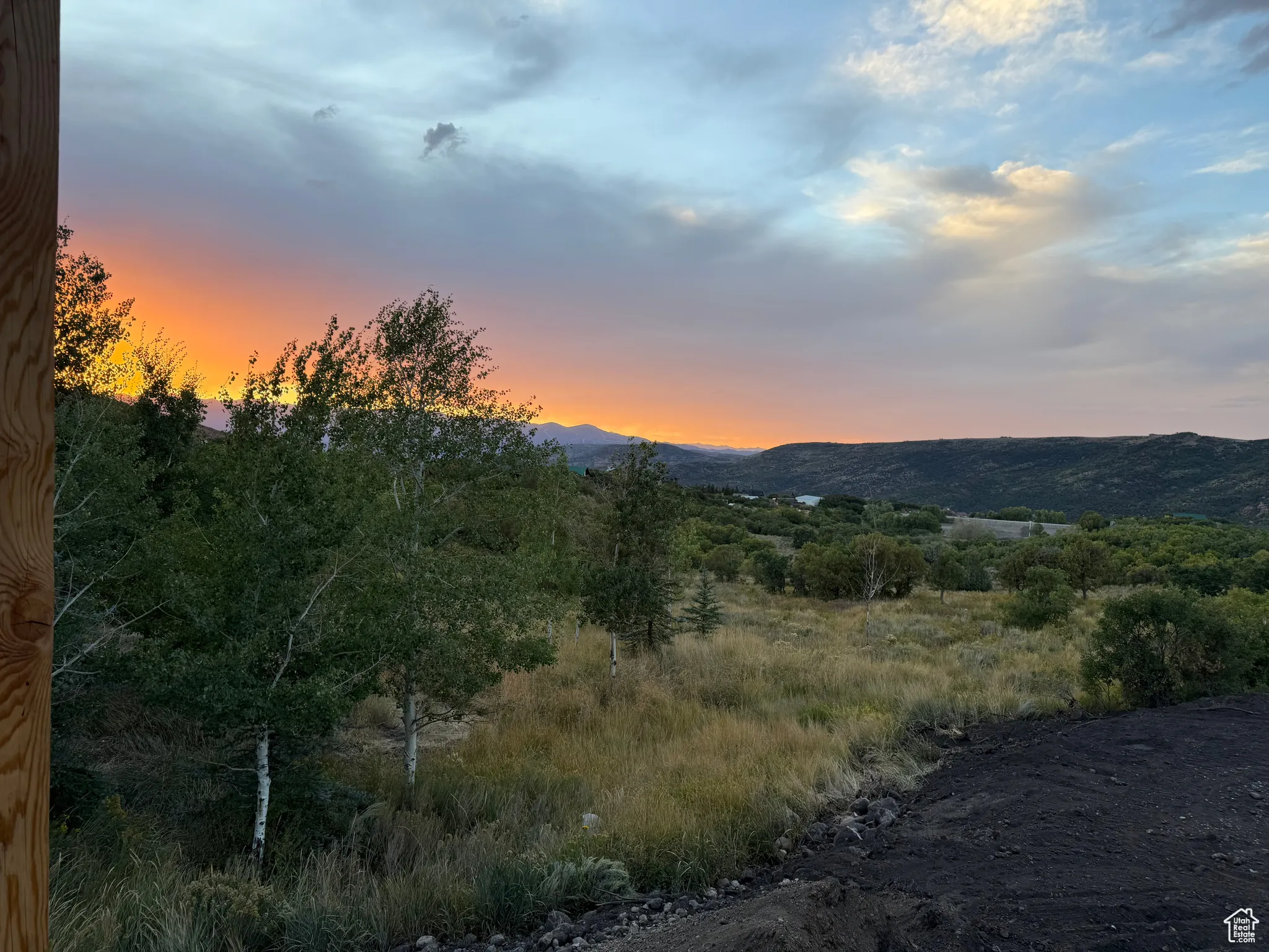 Gorgeous summer sunset and mountain views
