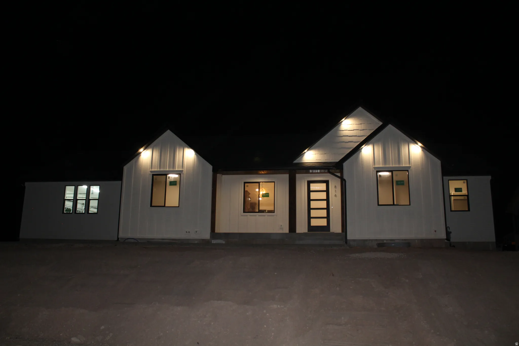 View of modern farmhouse style home