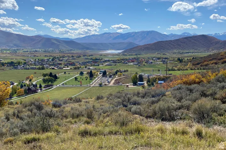 View of mountain background with rural landscape