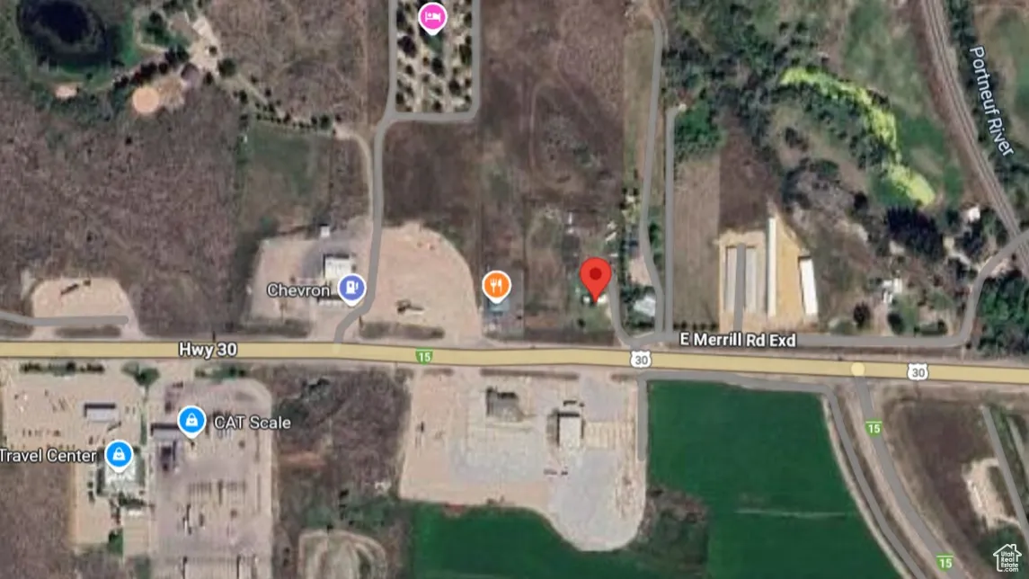 Aerial overview of property's location