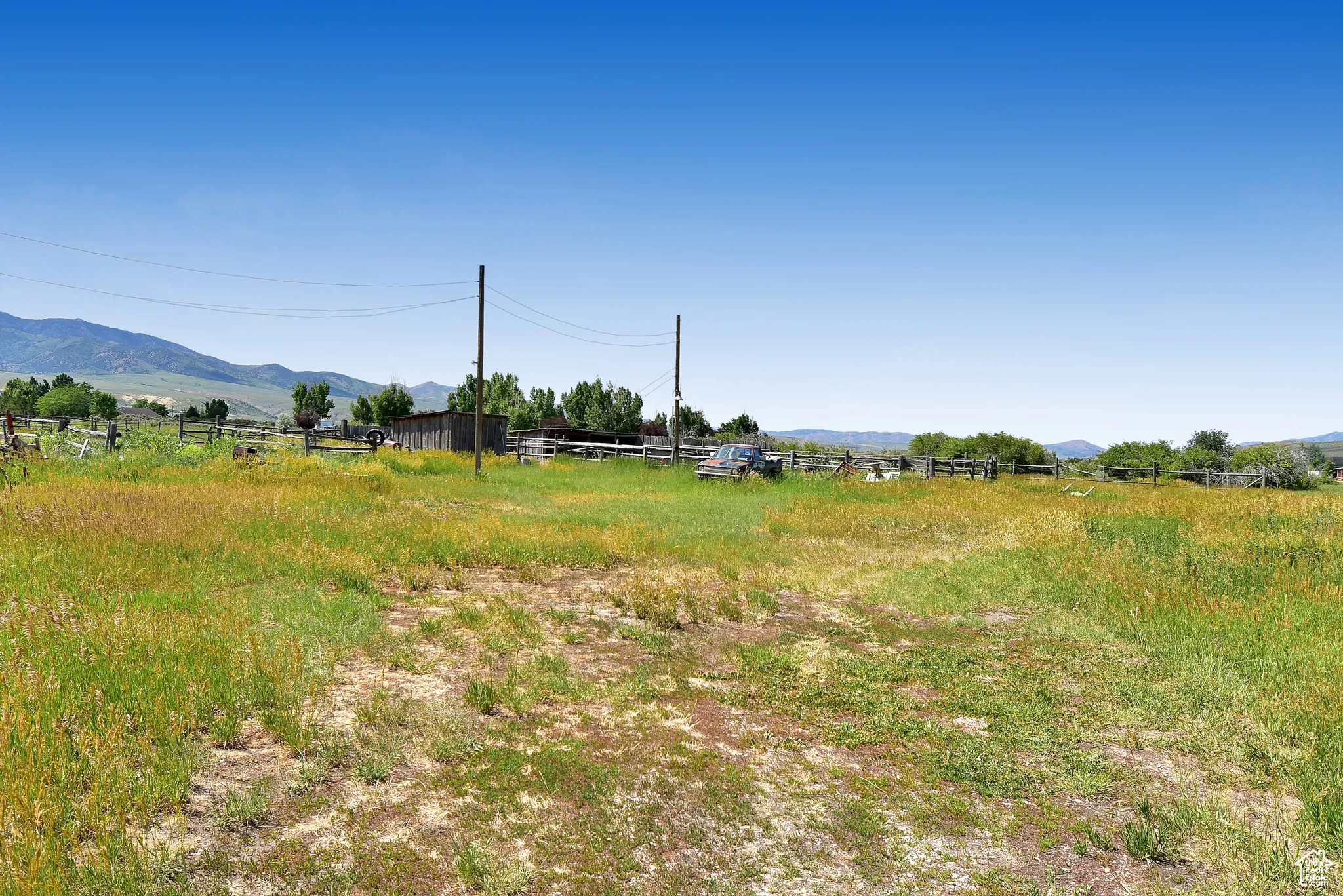 View of yard with a view of rural / pastoral area and a mountain view