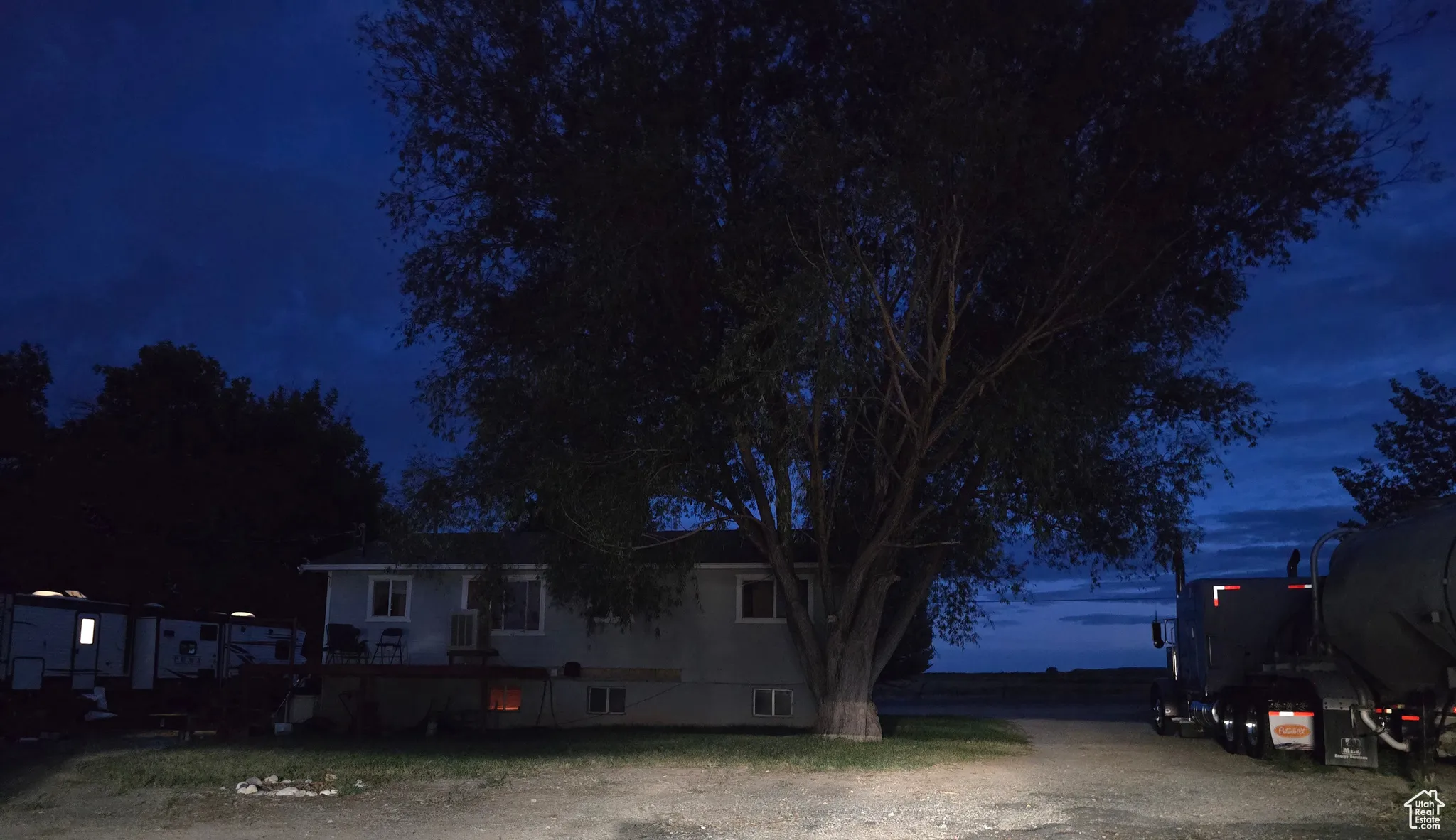 View of front of property featuring a deck