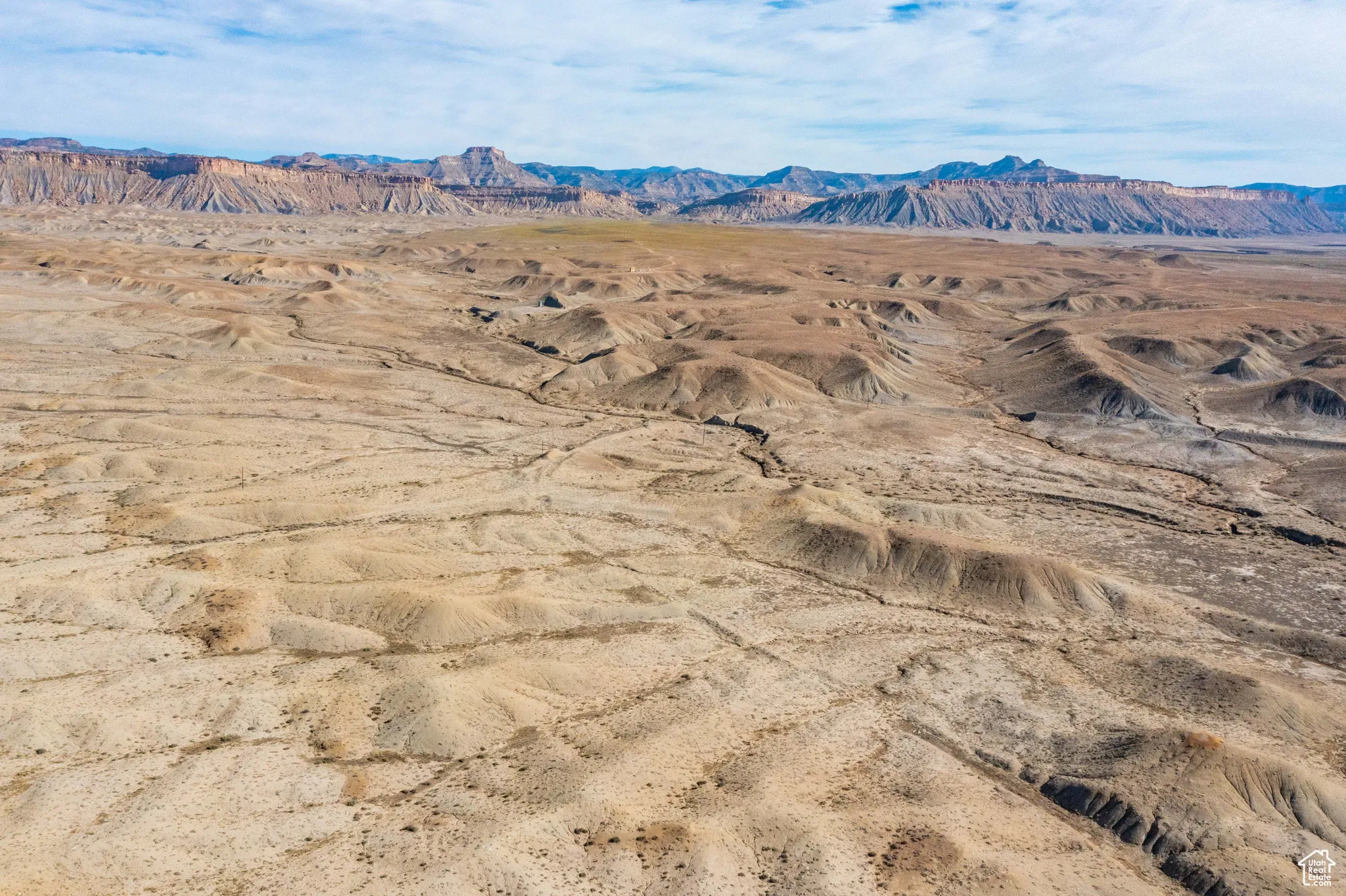 Mountain view featuring a desert landscape