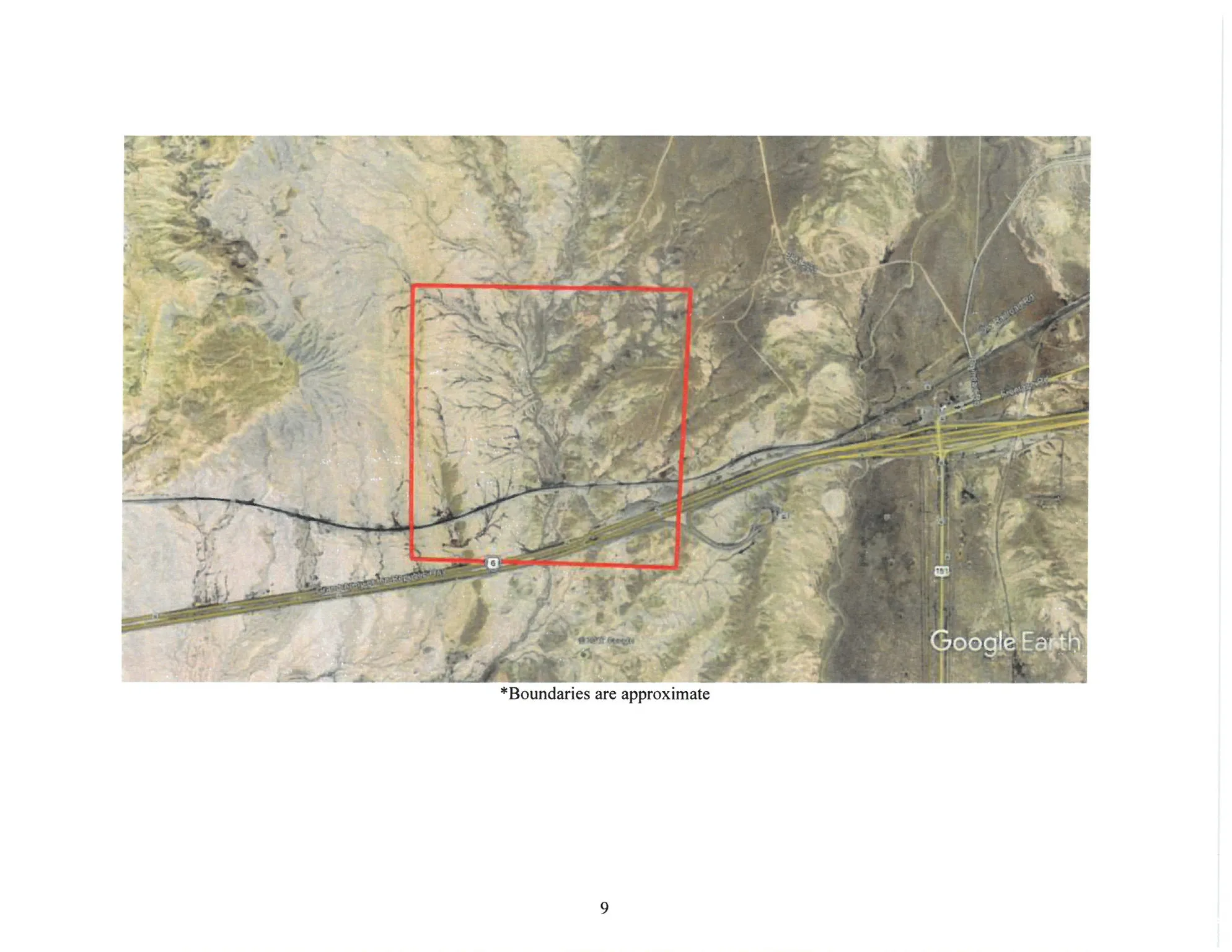 Map / location with property parcel outlined