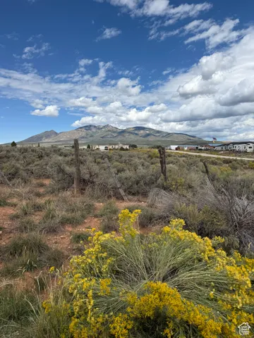 View of mountain backdrop.