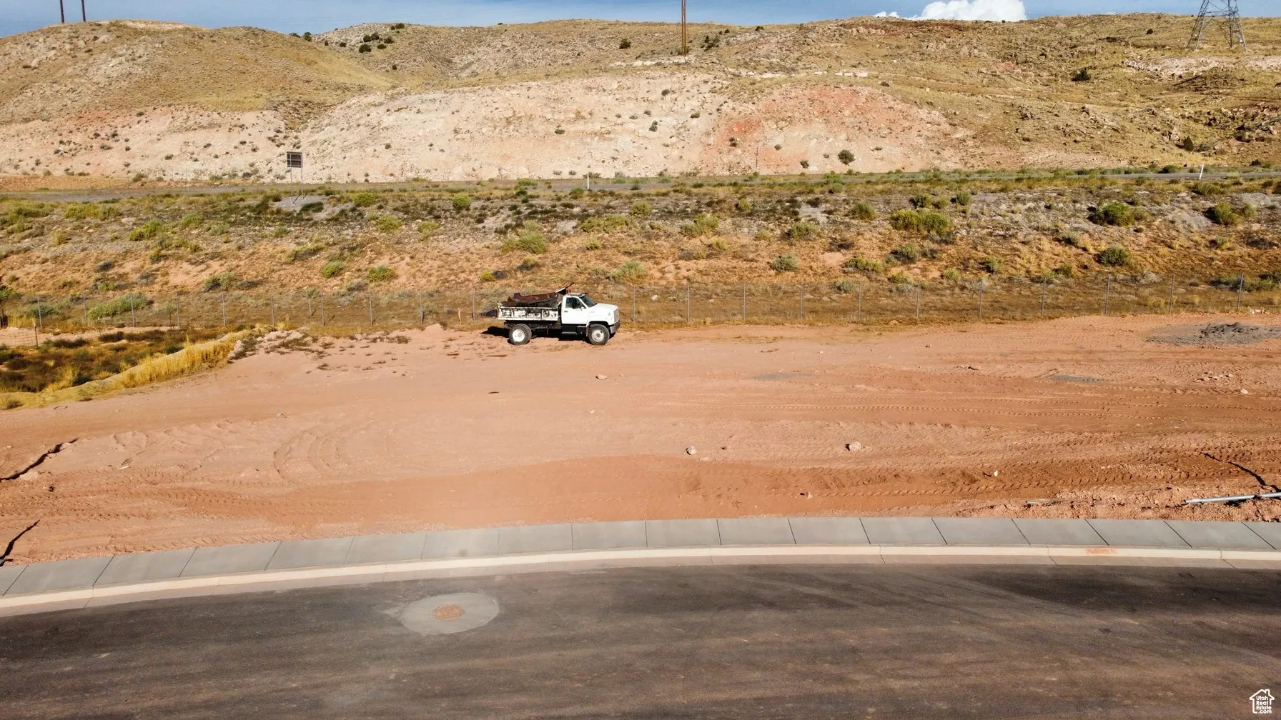 View of storm shelter with a mountain view