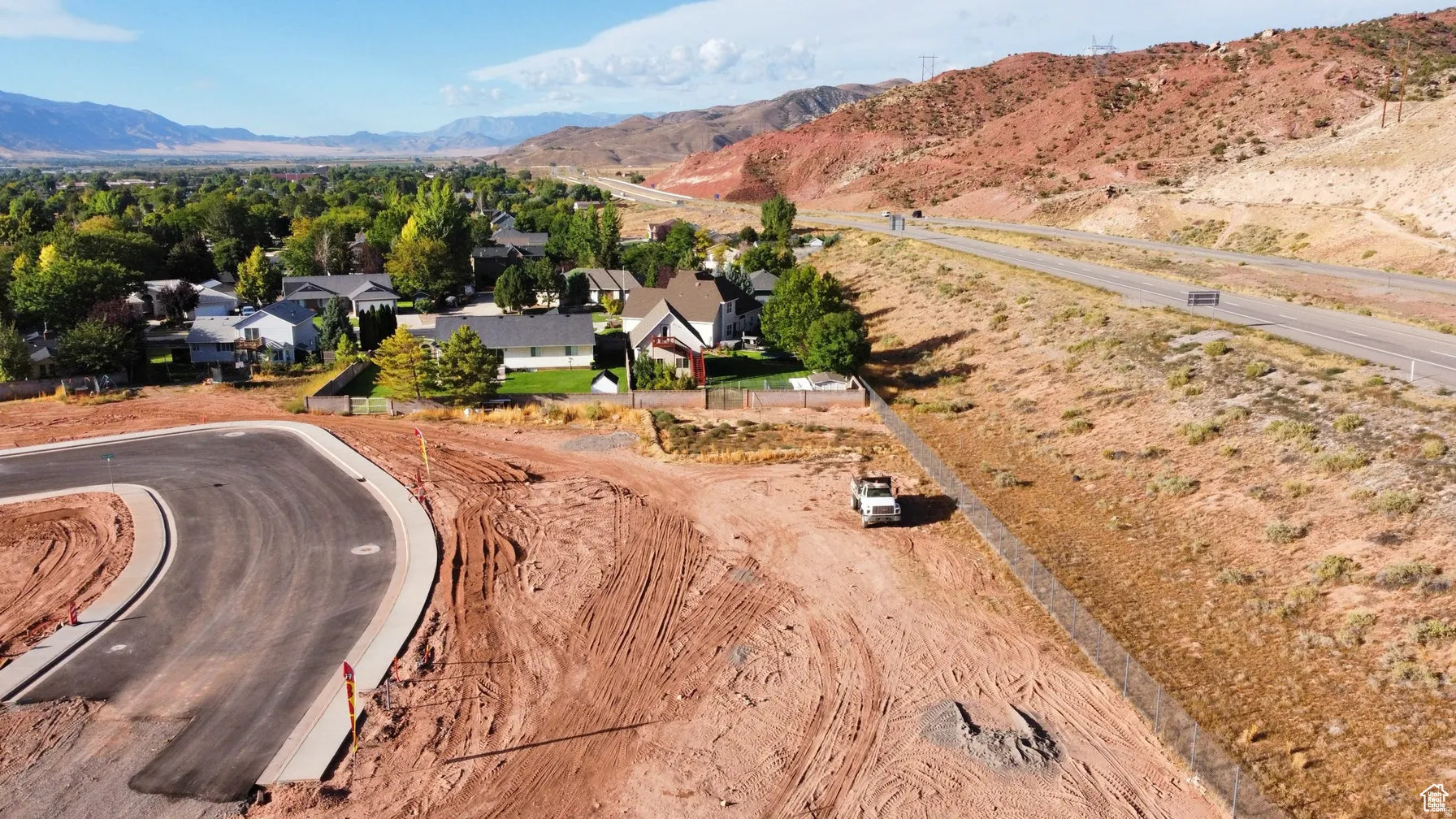 Drone / aerial view of mountains