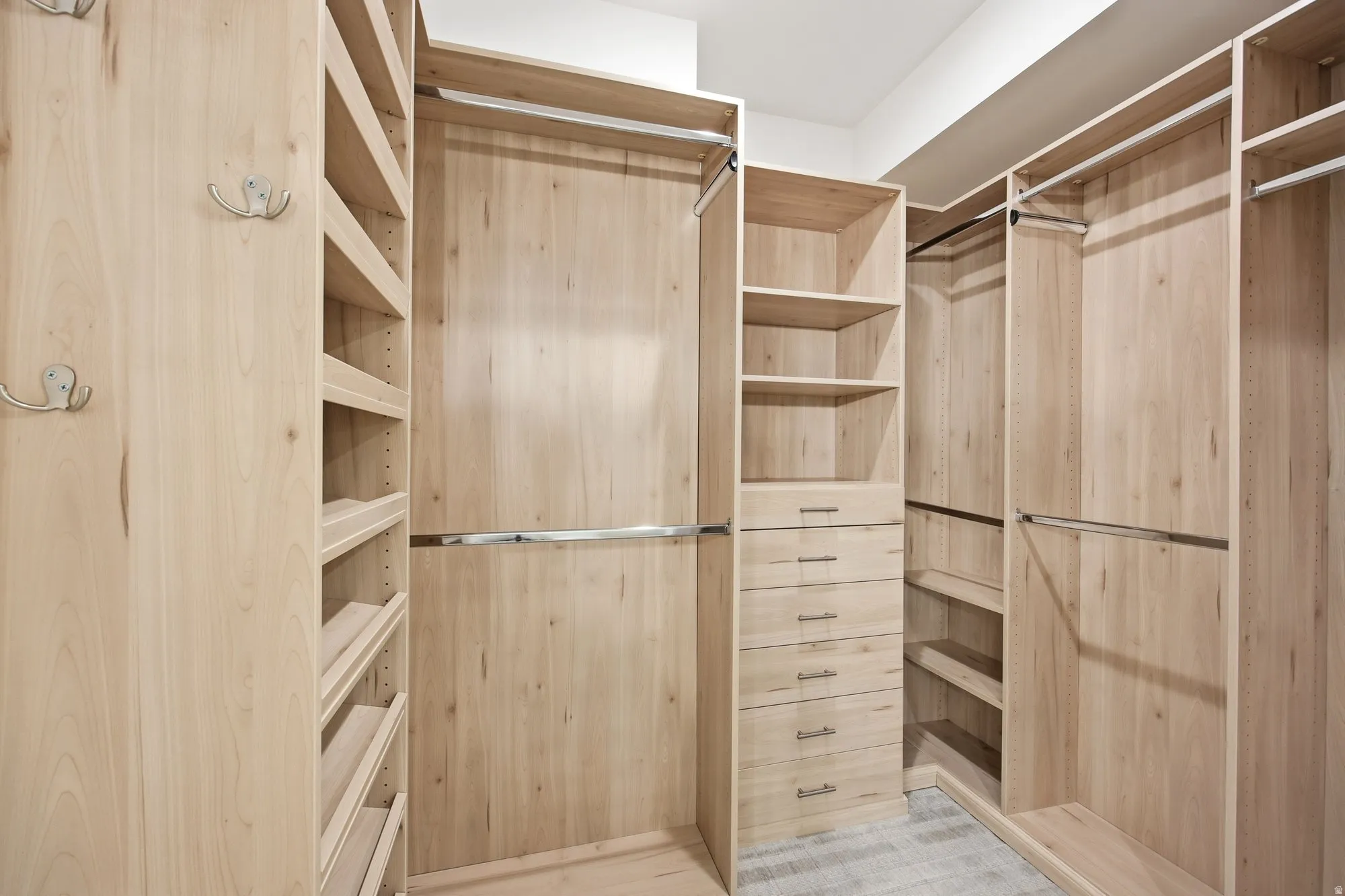 Primary bedroom walk in closet