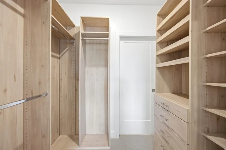 View of walk in closet