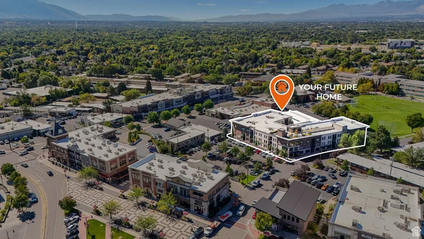 Aerial View of Downtown Holladay and The Station
