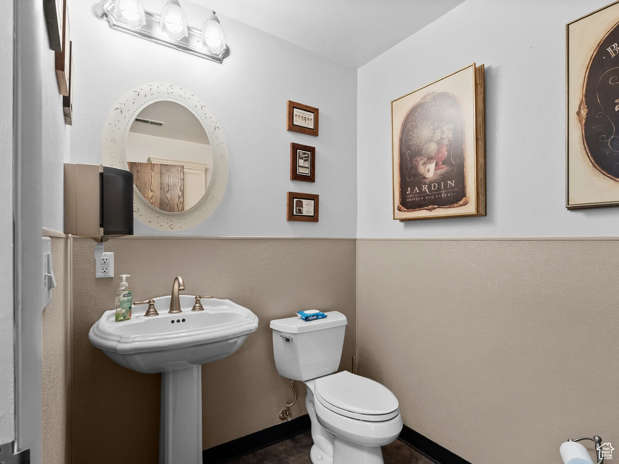 Half bathroom with toilet