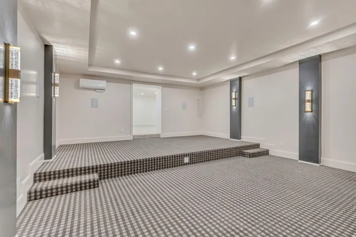Prewired theater room, ready for evenings in