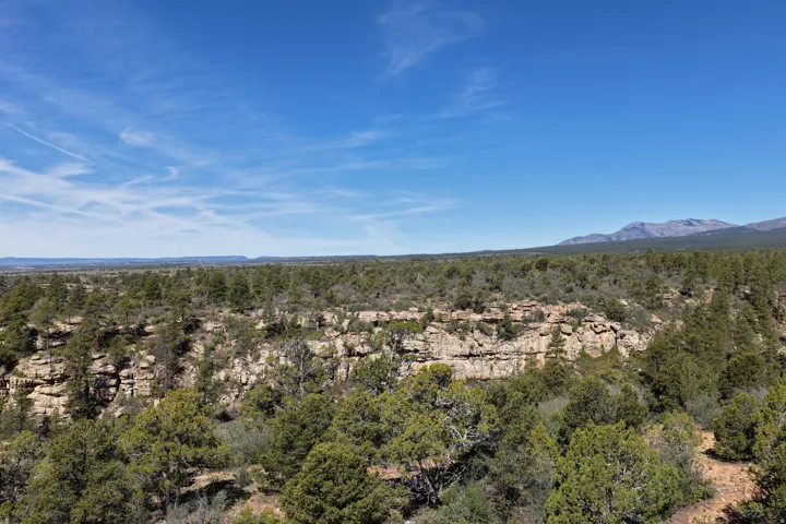 From land facing across canyon