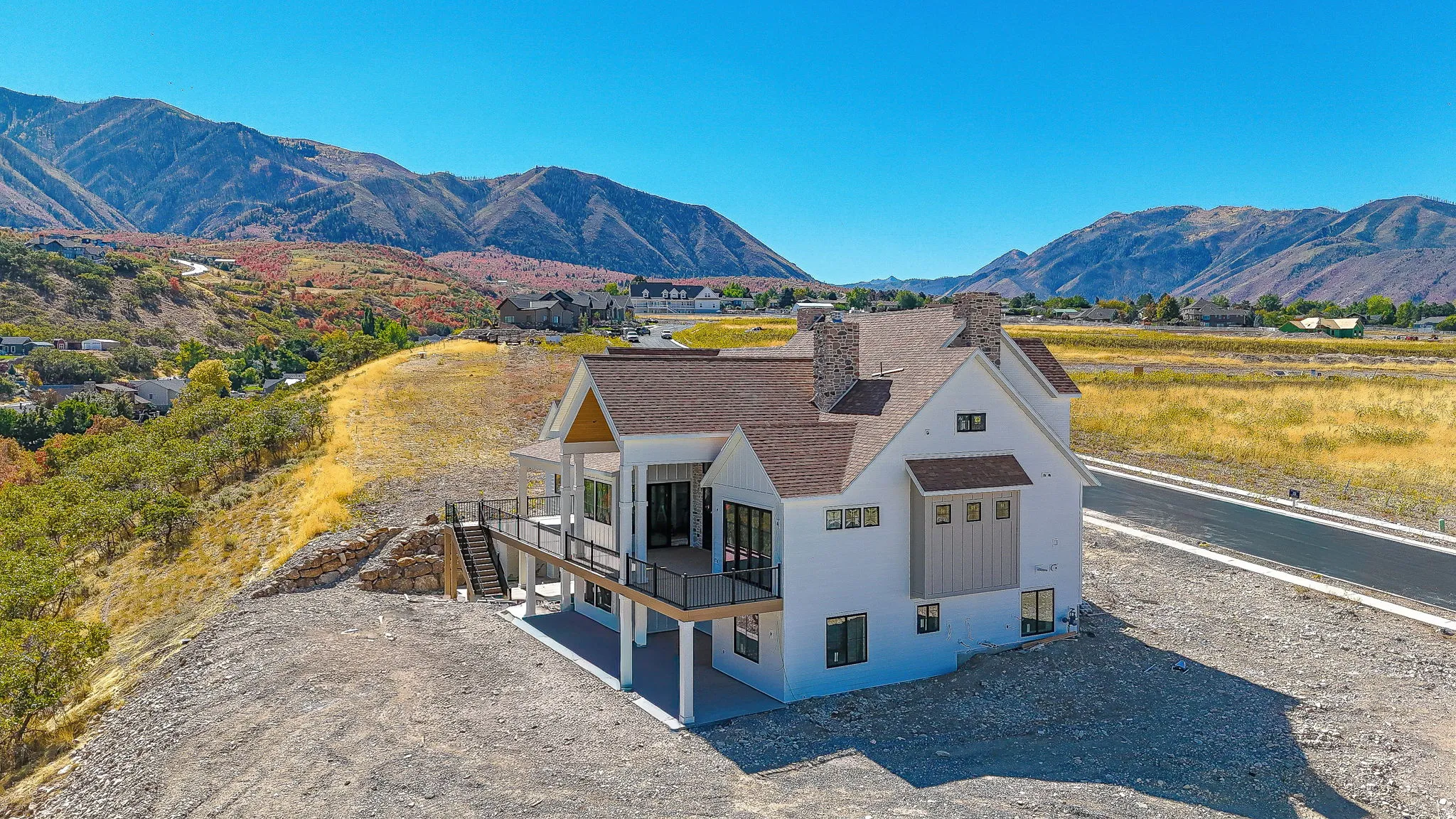 Ariel view of the home