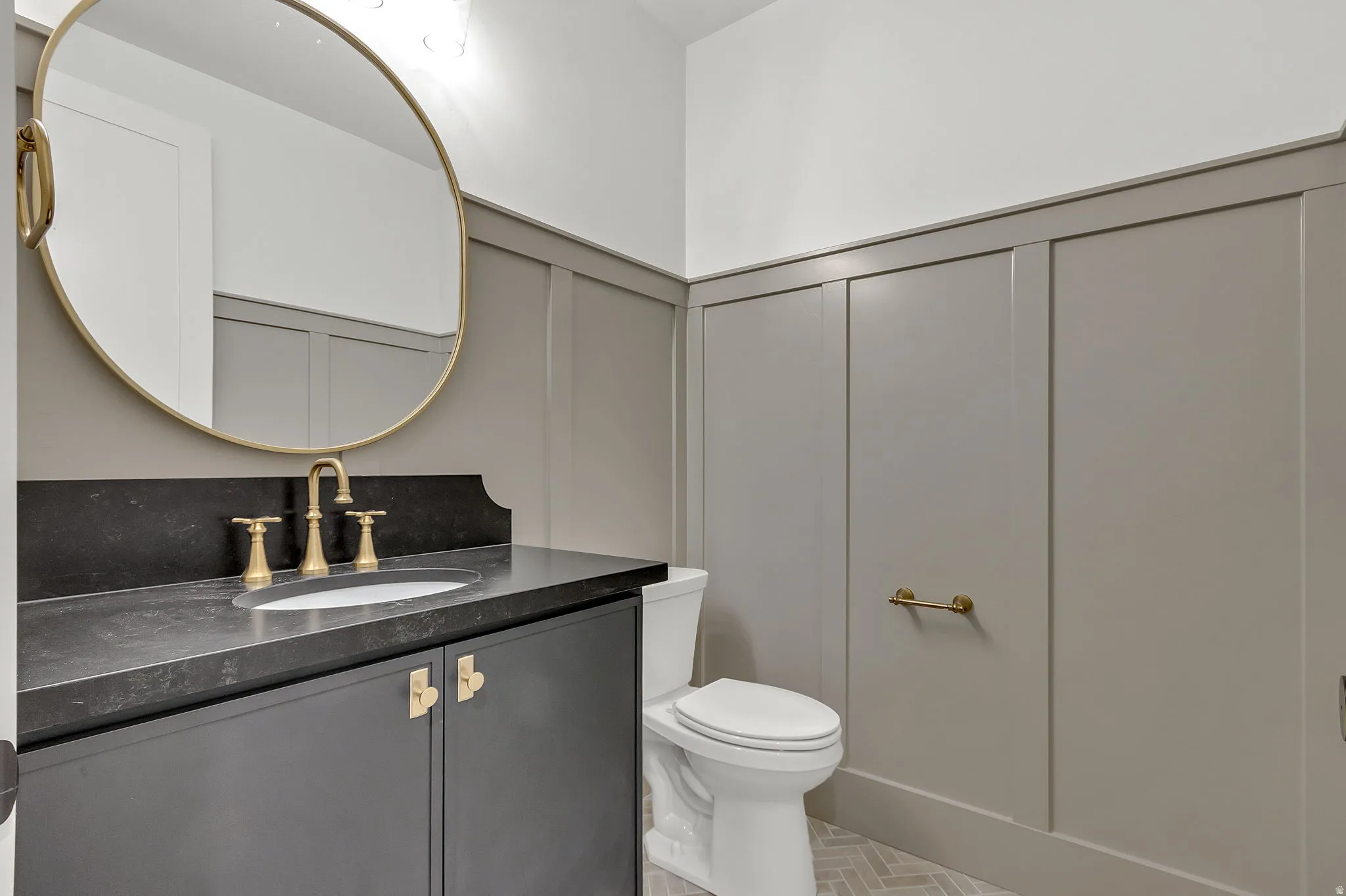 Main level guest half bathroom