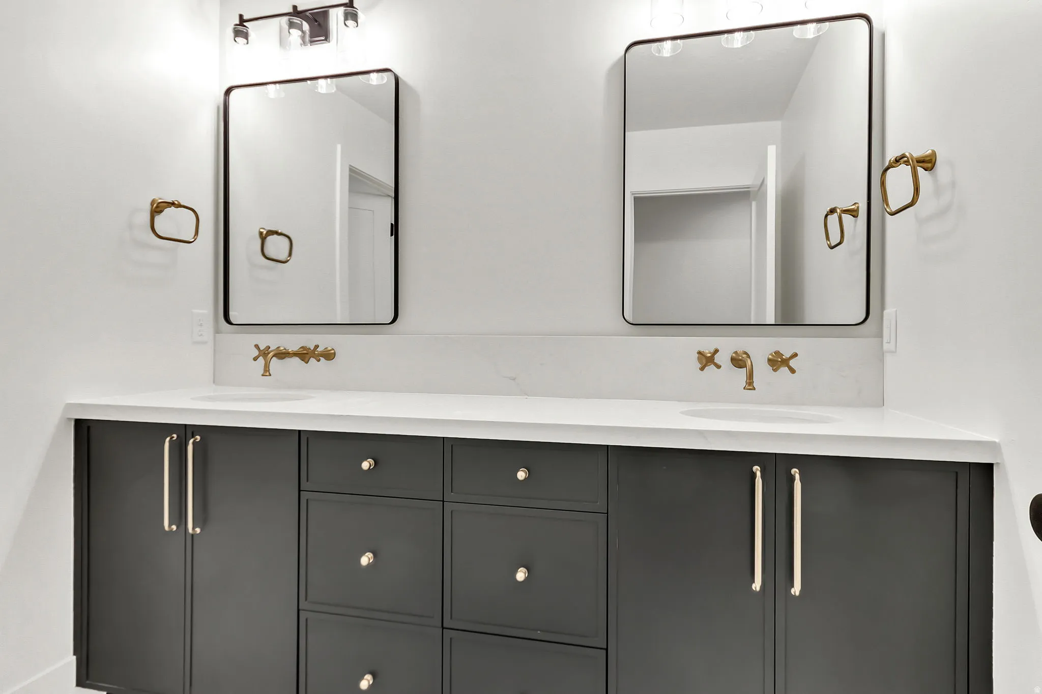 Upstairs bathroom 1 with double vanity
