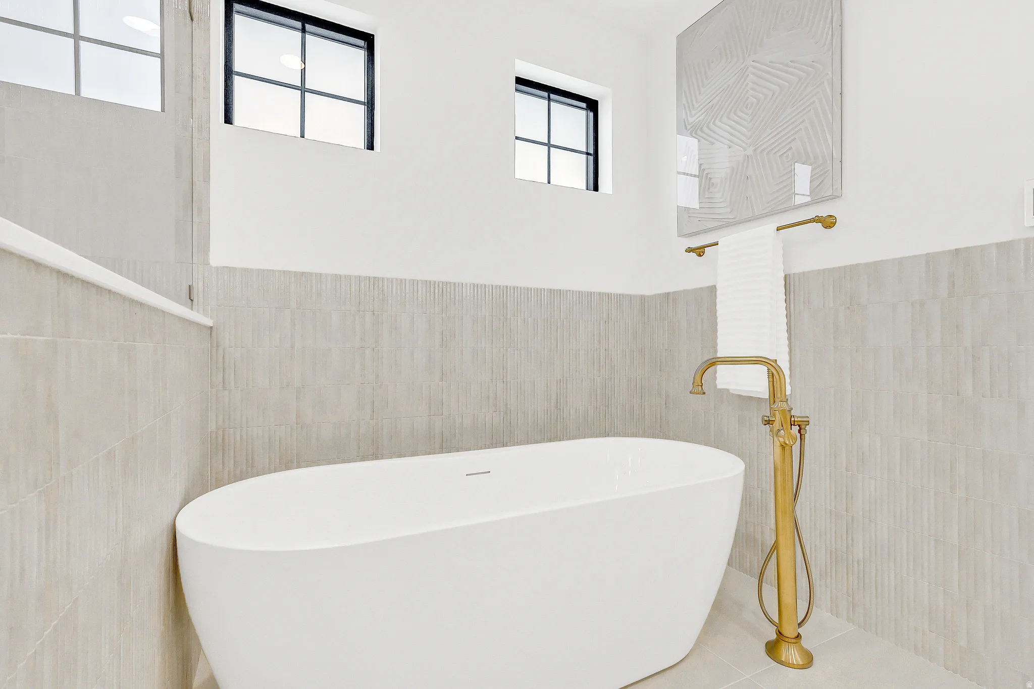 Primary bathroom freestanding tub