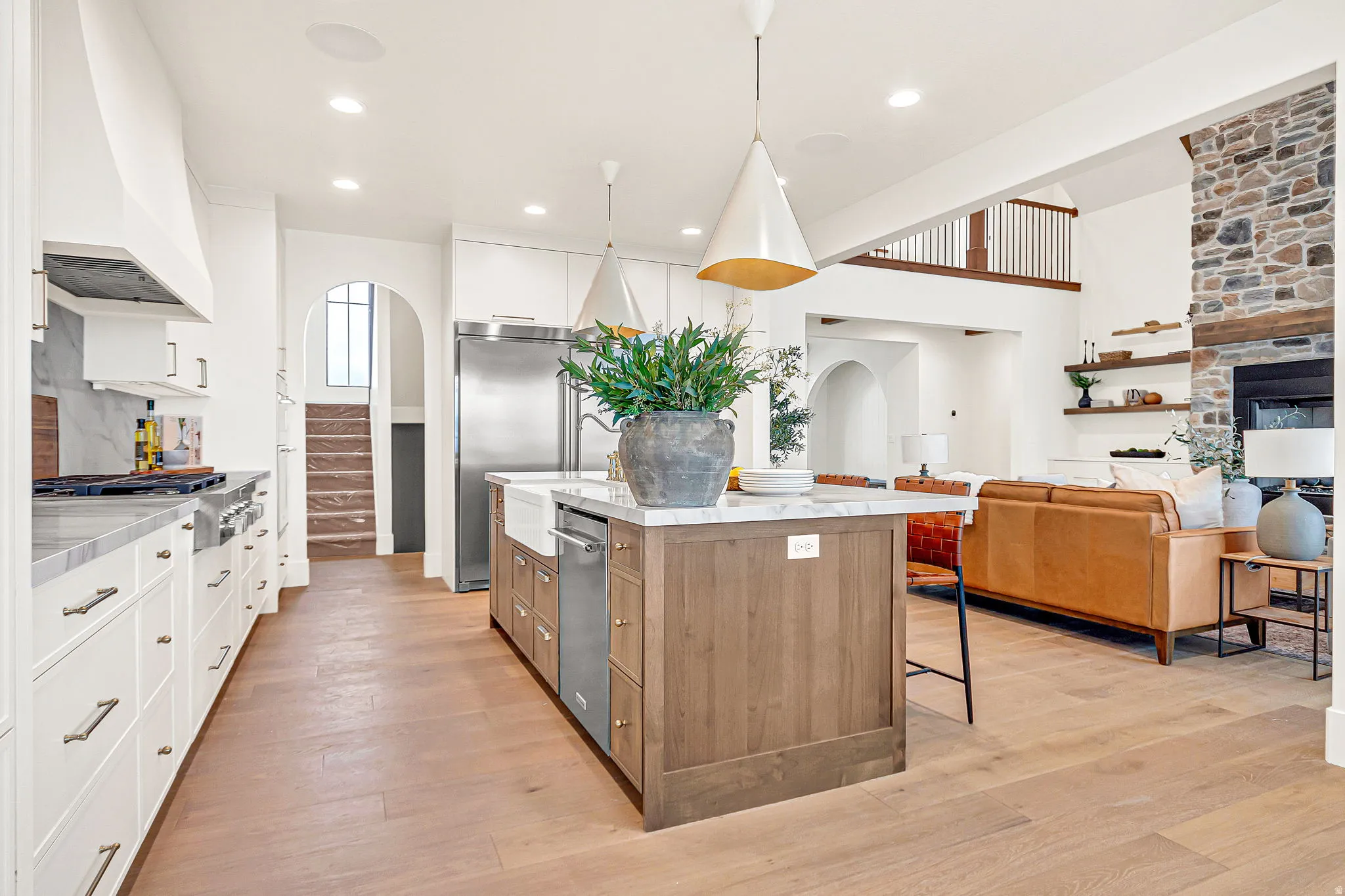 Open concept kitchen and great room