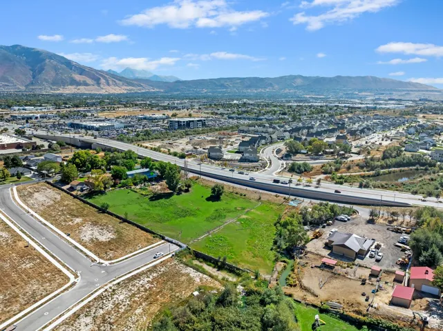 Bird's eye view of a mountain backdrop