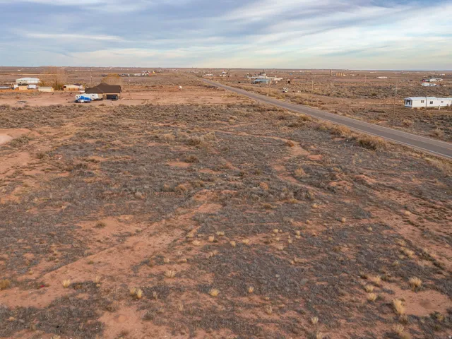 Overview of rural landscape with a desert landscape
