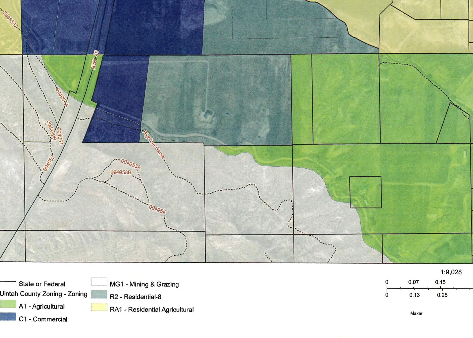 County zoning map