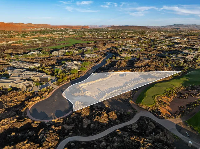 Elevated lot featuring a natural desert landscape and golf course frontage