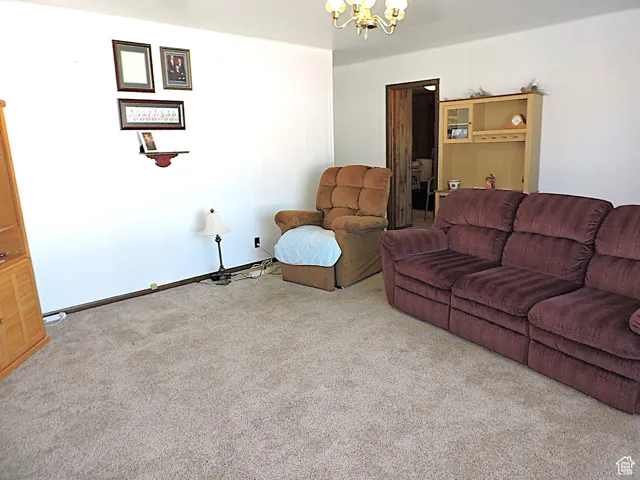 Carpeted living room