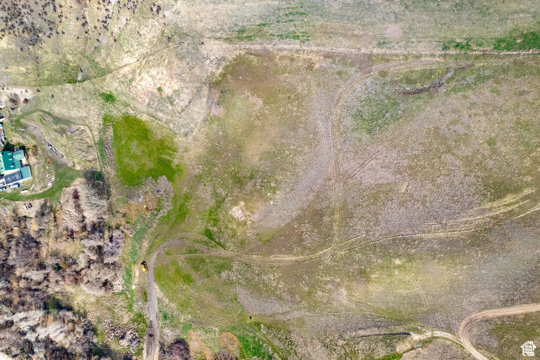 Aerial overview of property's location with rural landscape