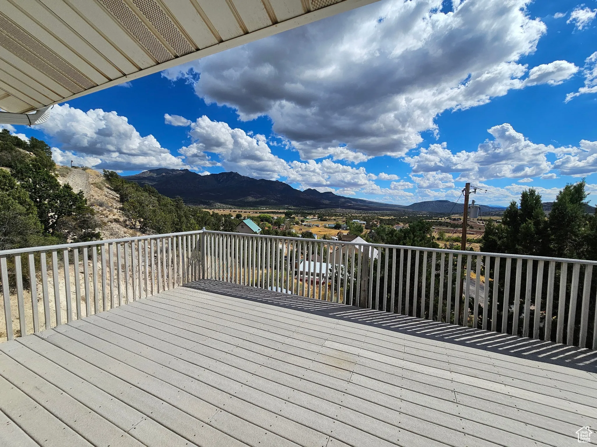 Deck with a mountain view