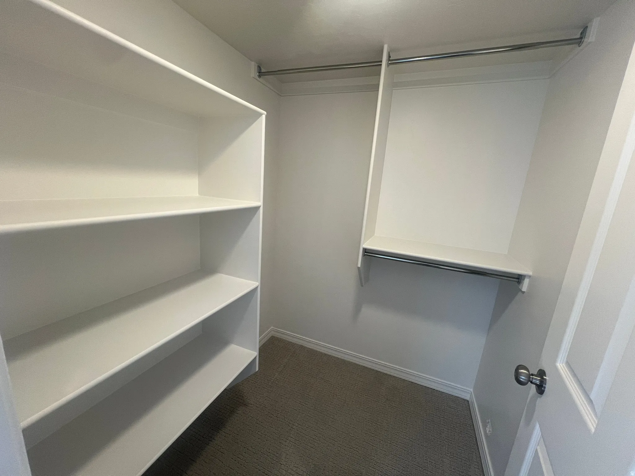 Walk in closet in Basement bedroom