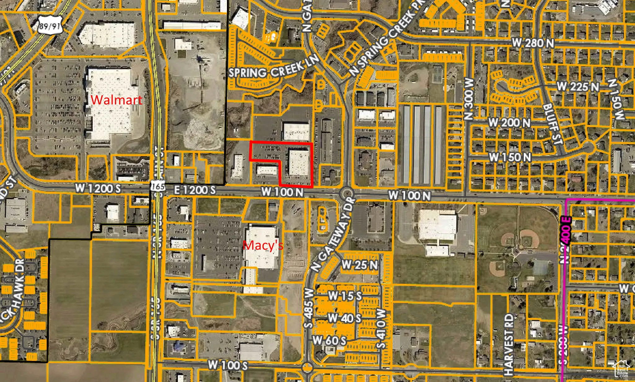Map of property location featuring property boundaries highlighted