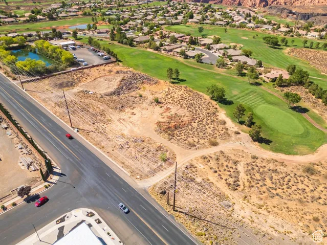 Aerial view of residential area